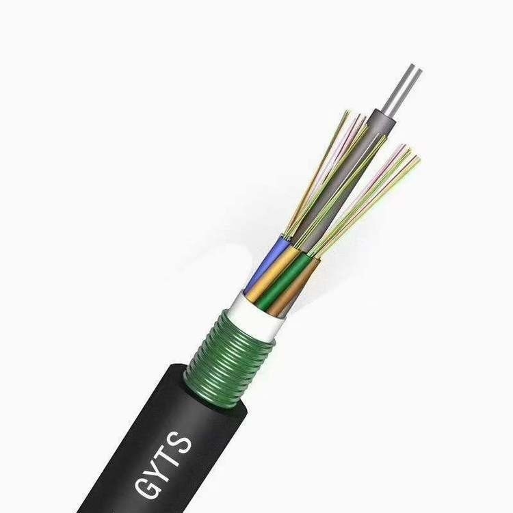संचार के लिए आउटडोर 24 कोर GYTS FTTH ऑप्टिकल फाइबर केबल G652D सिंगल मोड