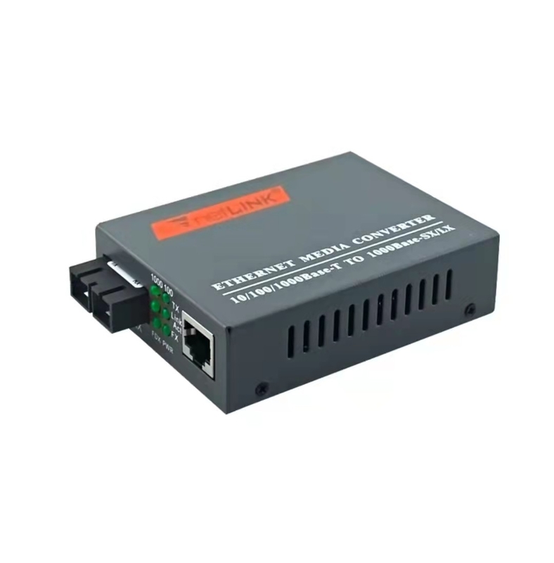 HTB-GS-03 ऑप्टिकल फाइबर ट्रांसीवर 10/100/1000M 20KM 1310nm सिंगल मोड डबल फाइबर