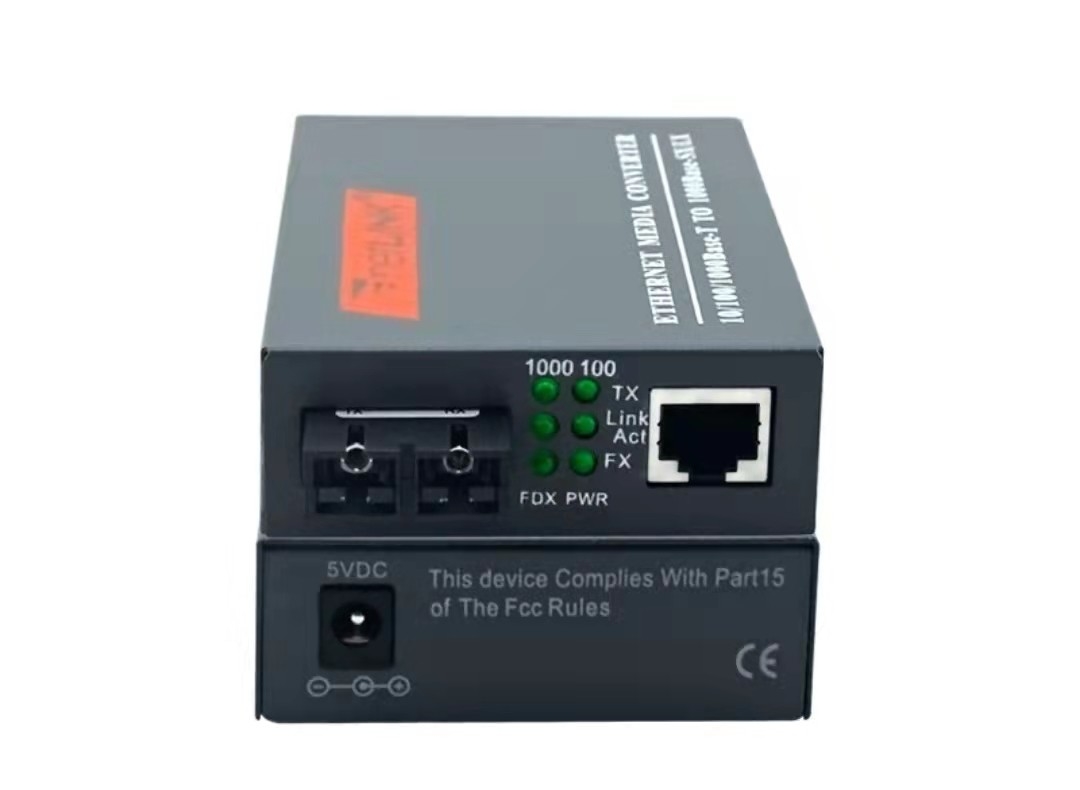 HTB-GS-03 ऑप्टिकल फाइबर ट्रांसीवर 10/100/1000M 20KM 1310nm सिंगल मोड डबल फाइबर