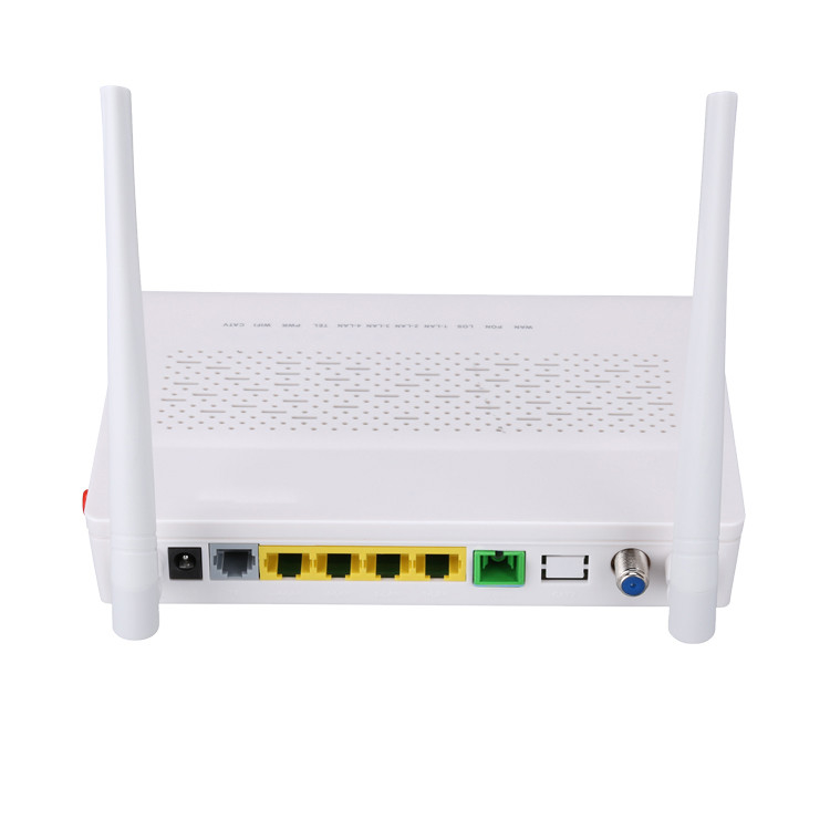 TX 1310nm RX 1490nm FTTH ONU ONT 3FE 1GE वाईफाई पॉट्स CATV 2T2R मोड 5DBI गेन फ्रीक्वेंसी 2.4G