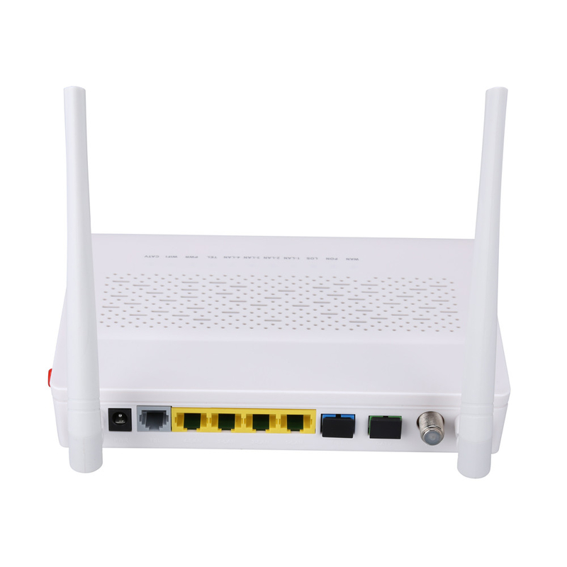 2T2R मोड GPON EPON ONU 3FE 1GE WIFI POTS CATV डुअल फाइबर FTTH ONU मोडेम