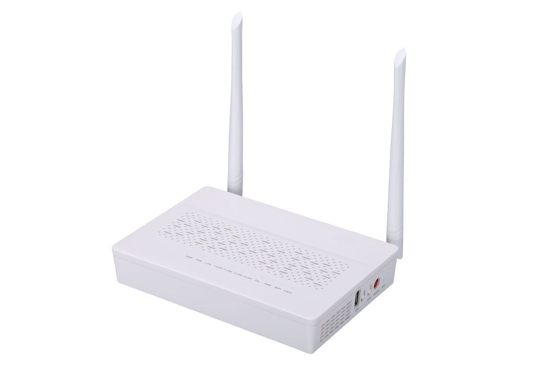 2T2R मोड GPON EPON ONU 3FE 1GE WIFI POTS CATV डुअल फाइबर FTTH ONU मोडेम