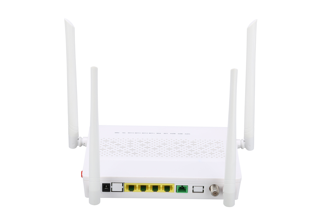4GE 2.4G / 5G WIFI POTS CATV GPON ONU मॉडेम SC सिंगल मोड सिंगल फाइबर