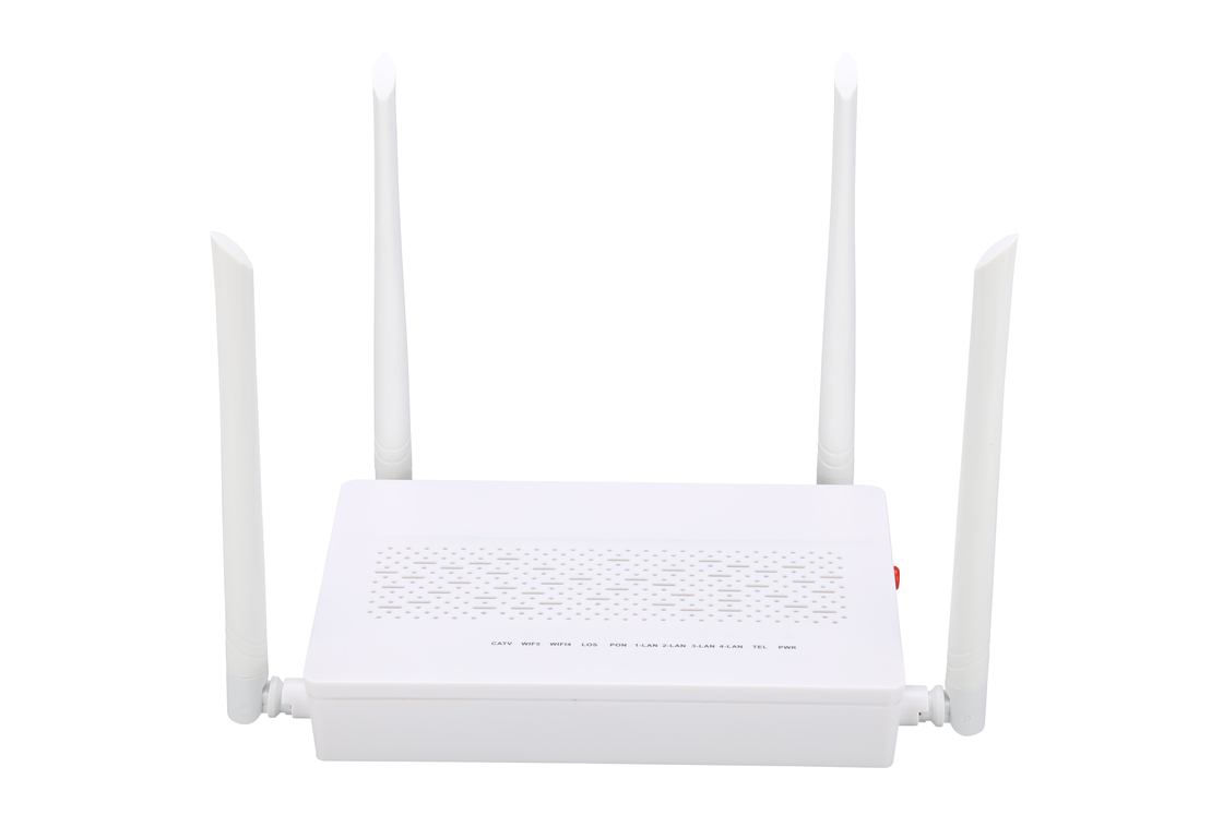 4GE 2.4G / 5G WIFI POTS CATV GPON ONU मॉडेम SC सिंगल मोड सिंगल फाइबर