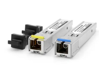 सिंगल मोड फाइबर ऑप्टिक ट्रांसीवर SFP 1.25G 20km 1310/1550nm SC कनेक्टर BIDI