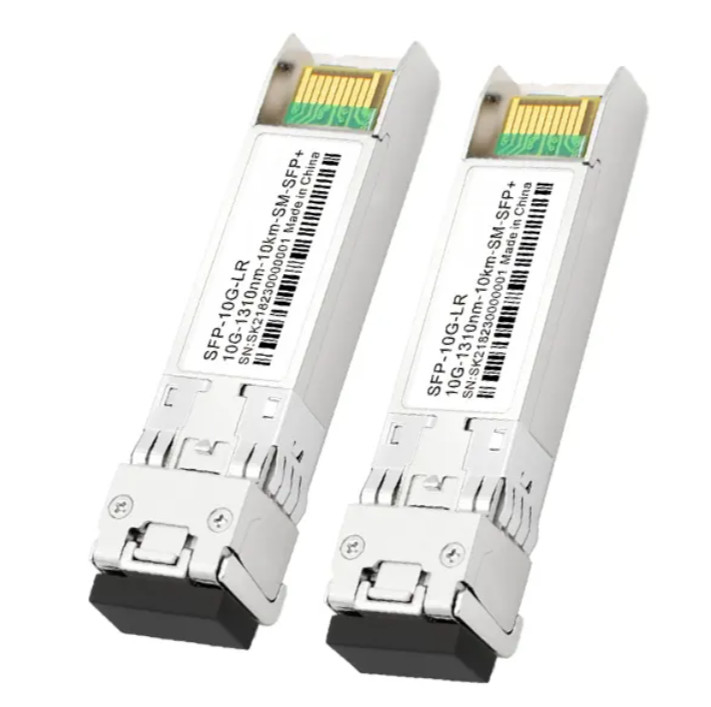 3.3V फाइबर ऑप्टिक ट्रांसमीटर और रिसीवर 10G SFP LR 10km 1310nm LC कनेक्टर