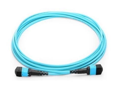 OM3 MPO 12 फाइबर केबल, QSFP मॉड्यूल के लिए SM पैच कॉर्ड