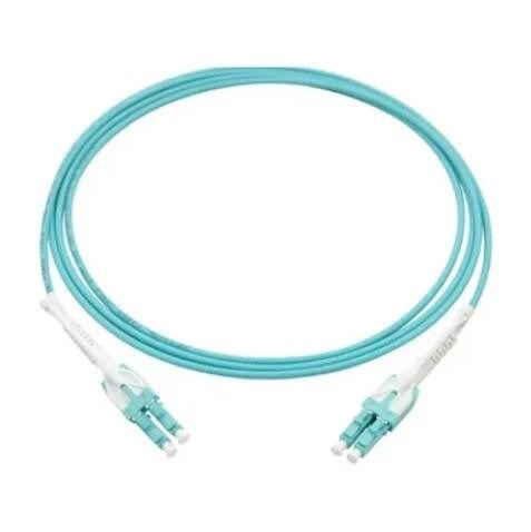 125m Lc Lc डुप्लेक्स पैच कॉर्ड, एक्वा मल्टीमोड फाइबर जंपर्स