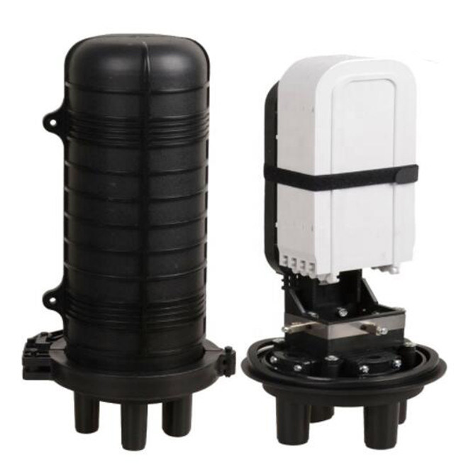 Ip68 24 48 96core कार्यक्षेत्र गर्मी हटना सील गुंबद फाइबर ऑप्टिक बंद 1 इनलेट 3 आउटलेट: