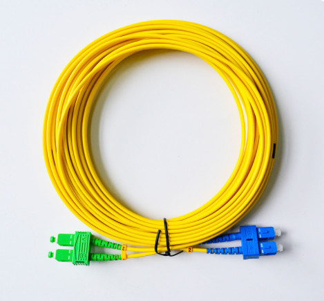 एसएम डुप्लेक्स एससी / यूपीसी-एससी / एपीसी 3.0 मिमी फाइबर ऑप्टिक जम्पर 10 एम एसजीएस आईएसओ